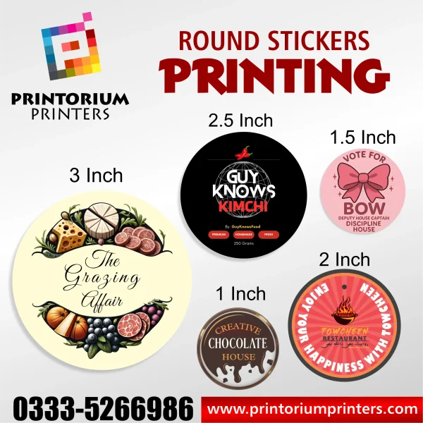 Round Stickers Printing in Islamabad